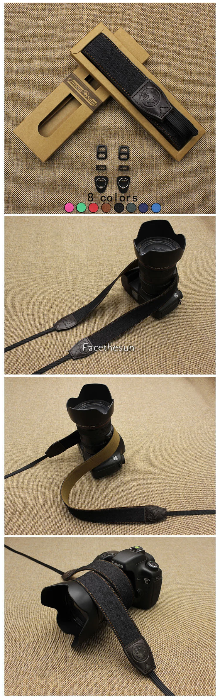 Vintage canvas camera strap belt ST-10