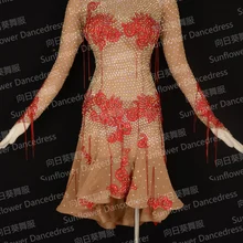 Новинка! Платье для латинских танцев, Танго Сальса платье для самбы, одежда для латинских танцев, ча-ча конкурс латинских танцев Одежда