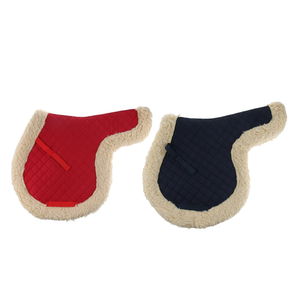 2Pcs Polyester Western English Horse Pony Saddle Pad All Purpose 65x60cm