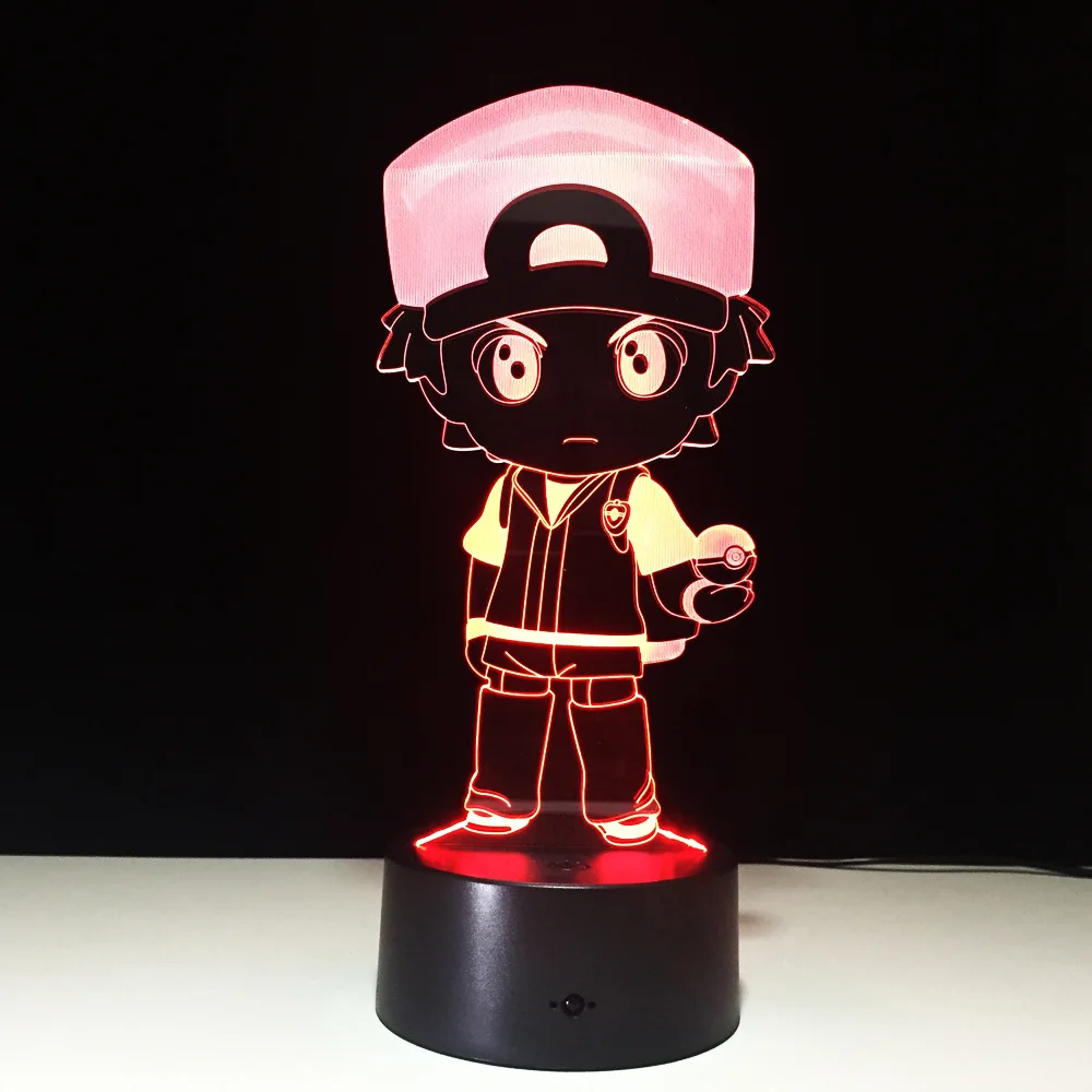 Little Boy Kids 3D Lamp 7 Color RGB LED Night Lamps USB Table Lampara Lampe Baby Sleeping Nightlight Novelty | Лампы и освещение