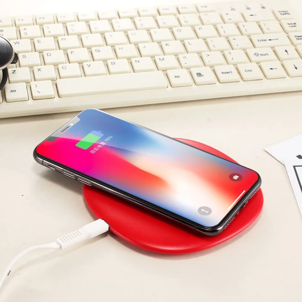 

Qi Standard Wireless Charger 10W Type-C Super Slim Fast Charging Cradle for iPhone X Xs MAX XR 8 for Samsung S8 S9 Plus Note 9 8