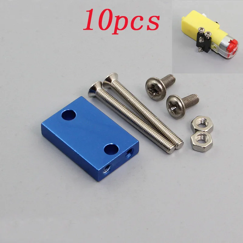 

10pcs TT Gear Motor Fixed Bracket 22.5*15*5mm Aluminum Reduction Motors Mount Holder Fixing Seat for RC Model DIY Toys Fastener