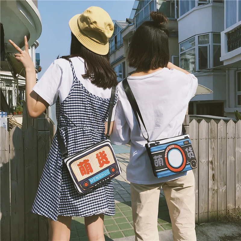 Menghuo 2018 Personality Retro 3D TV Tape Camera Radio Shape Women Handbag Ladies Shoulder Bag Messenger Bag Rock Cross-body Bag (40)
