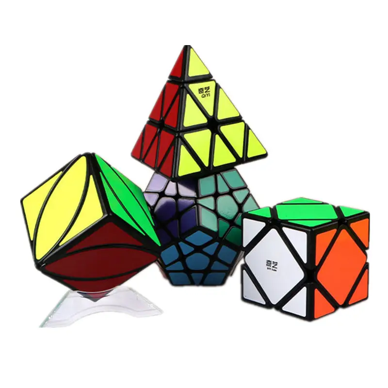 4 шт./компл. Qiyi подарочный набор из магических кубов, 2x2x2, 3x3x3, 4x4x4, 5x5x5 Треугольники Додекаэдр Mastermorphix Львы Скорость головоломка детские игрушки - Цвет: C