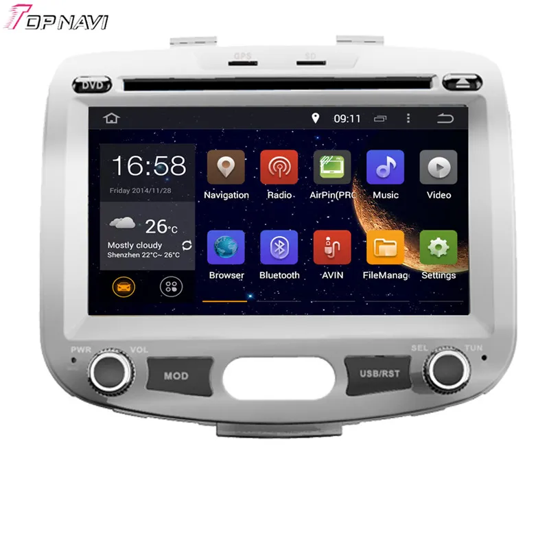 Автомобильный радиоприемник TOPNAVI 7 '' Восьмиядерный 4 Гб ОЗУ Android 6 0 стерео GPS