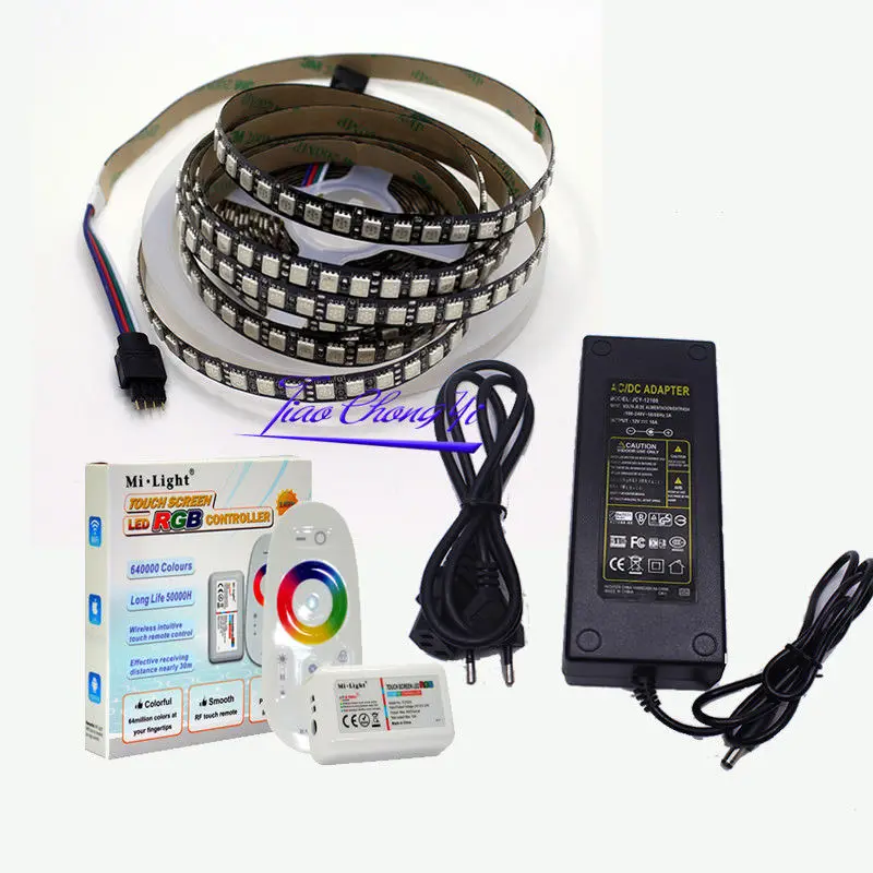 buy 5M 12V 5050 120LED M RGB LED Flexible Strip Light+2.4G RGB controller+LED power