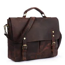 BOLEKE, винтажный портфель Crazy Horse из натуральной кожи, s для мужчин, кожаная сумка на плечо, портфель, мужская деловая сумка, сумки для ноутбука