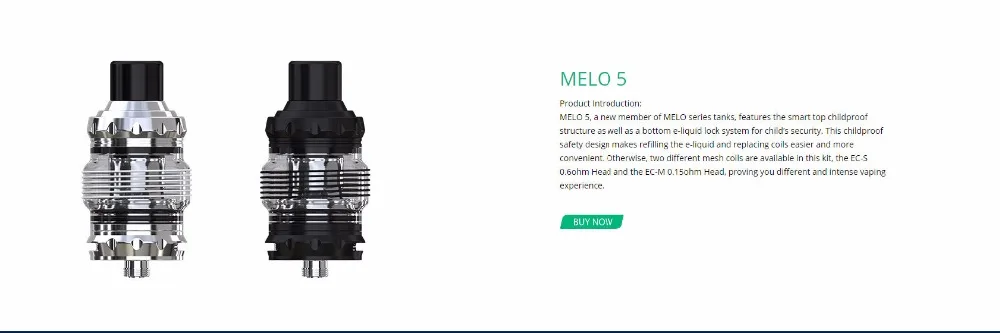 Originial Eleaf MELO 5 Tank 2ML 4ML E Cigarette Atomizer with EC-S EC-M Coil Suitable for istick Rim Box MOD Vape 02 (3)