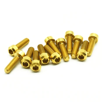 

Titanium Bolt M6 x30 -60mm for Bicycle HeadSet Brake Column Head Hexagon Socket Seat Pin Ti Bolts 6pcs Ti Screws Fasteners 4pcs