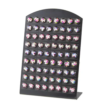 

36Pairs Cute Cartoon Unicorn Flamingo Animal Earrings Unicorn Party Glass 8MM Sweet Children Earrings Birthday Gift Jewelry,Q