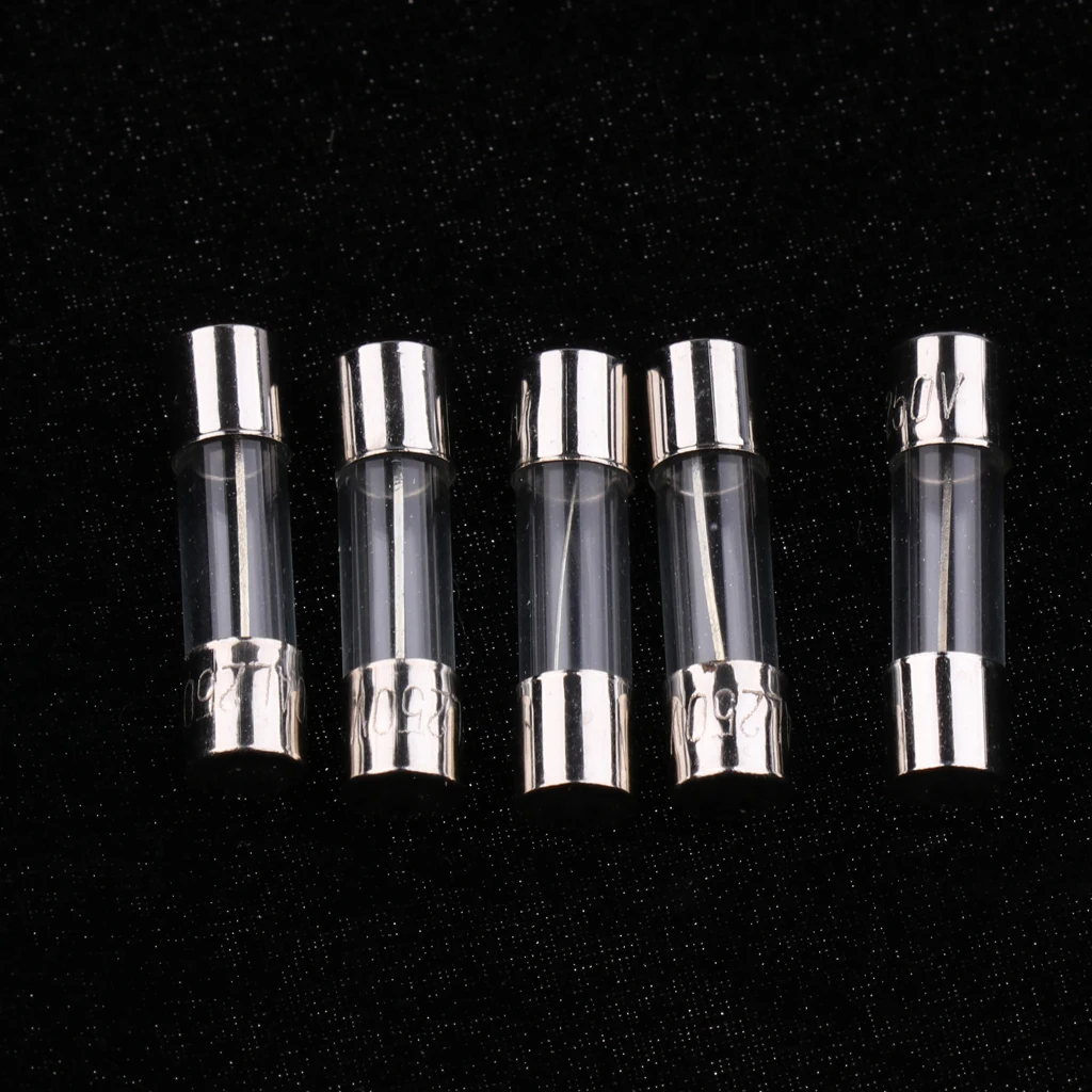 100 Pieces Car Audio Power Amplifier Glass AGU Nickel Plated Fuse 0.2A-15A