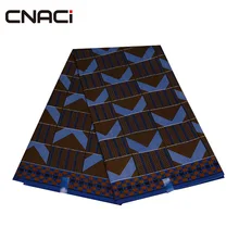CNACI Африканский Воск Гана ткань Kente 6 ярдов Tissu африканская вощеная ткань печати Гана Kente Ткань шаблон для свадебное платье