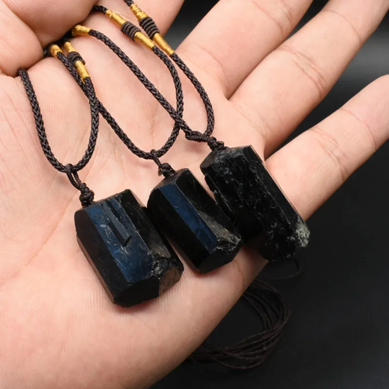 New product purity of 99% Natural black tourmaline Stone Pendant Energy chakra pendant