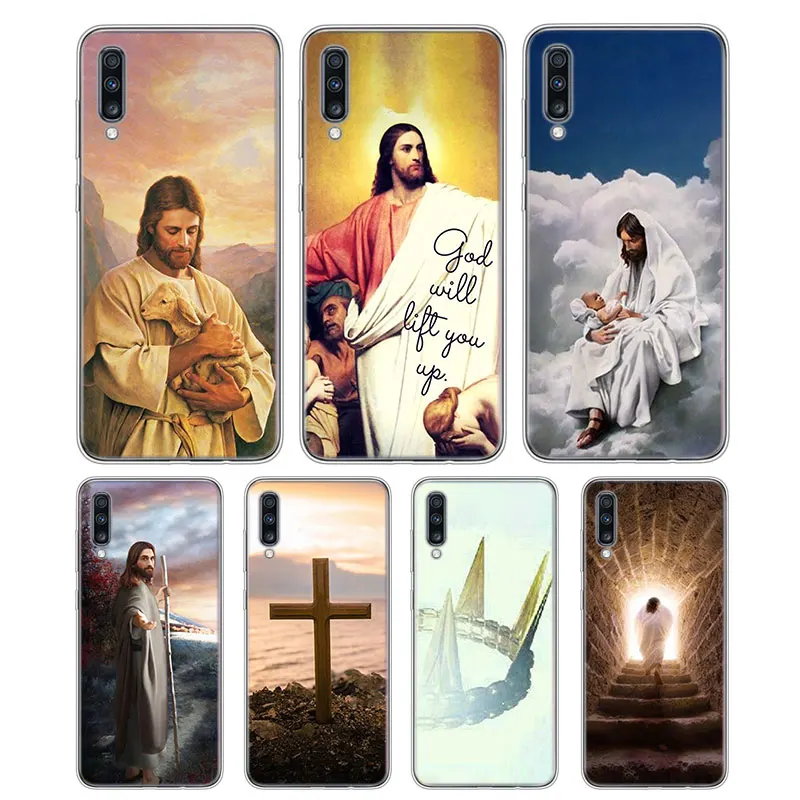 

Transparent Soft Silicone Phone Case Bible Jesus Christ Christian for Samsung Galaxy A10 A30 A40 A50 A70 Cover