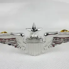 ВВС США старший Авиатор Металлические крылья Знак Pin Insignia Цвет серебро