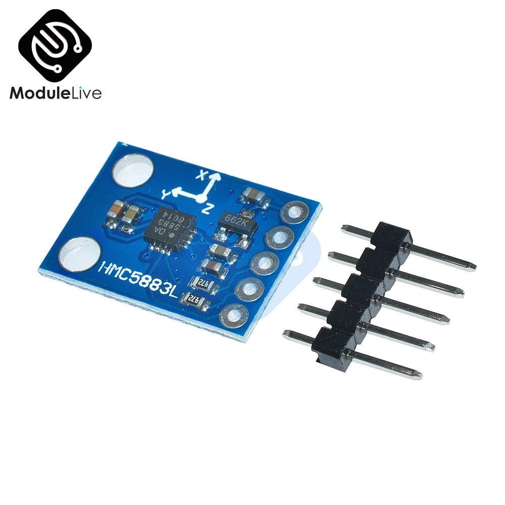 

GY-273 HMC5883 3V-5V Triple Axis Compass Magnetometer Sensor Module For Arduino