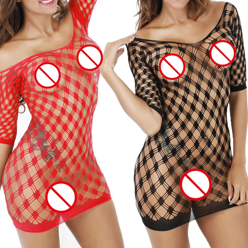 Эластичное сексуальное женское белье соблазнительное Сетчатое платье Babydoll