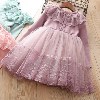 

girls Clothes Spring Autumn baby dress For Girl Kids 3 4 5 6 7 years birthday Lace party Tutu Dresses Children princess Costumes