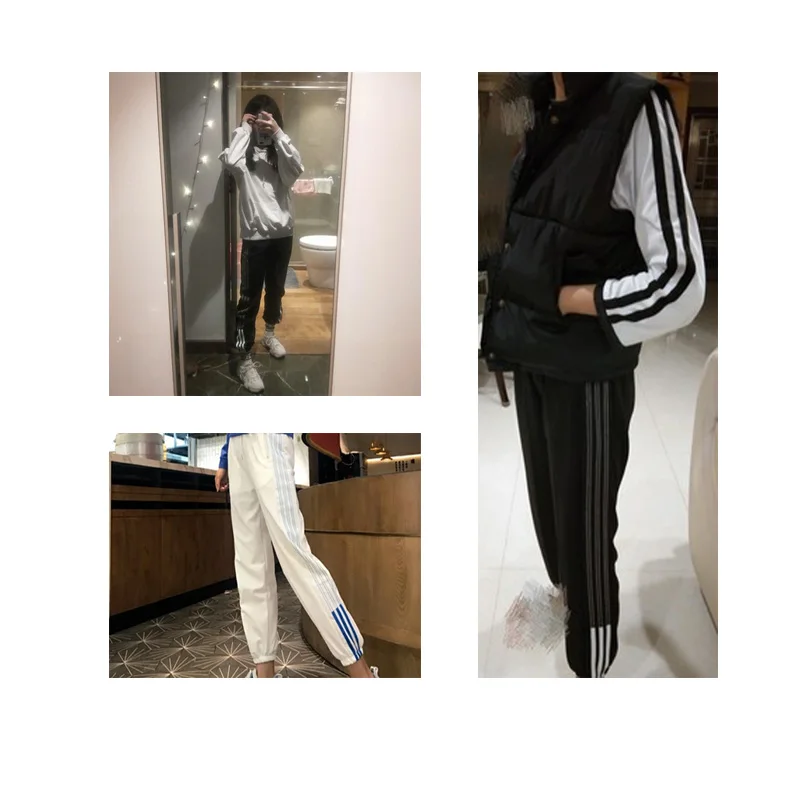 BF стиль черные брюки женские новые летние свободные с буквенным принтом карманы тонкие уличная одежда крутая девушка мода Harajuku Хип Хоп брюки