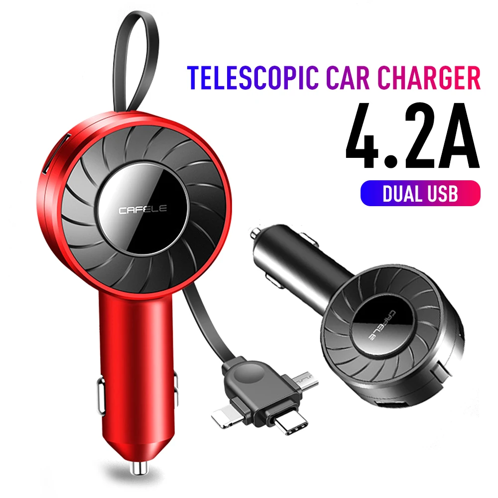 

Universal USB type c Charger 4.2A Car cigarette lighter for iphone XS MAX XR X 8 7 plus for samsung S10 9 Mobile Phone Charger