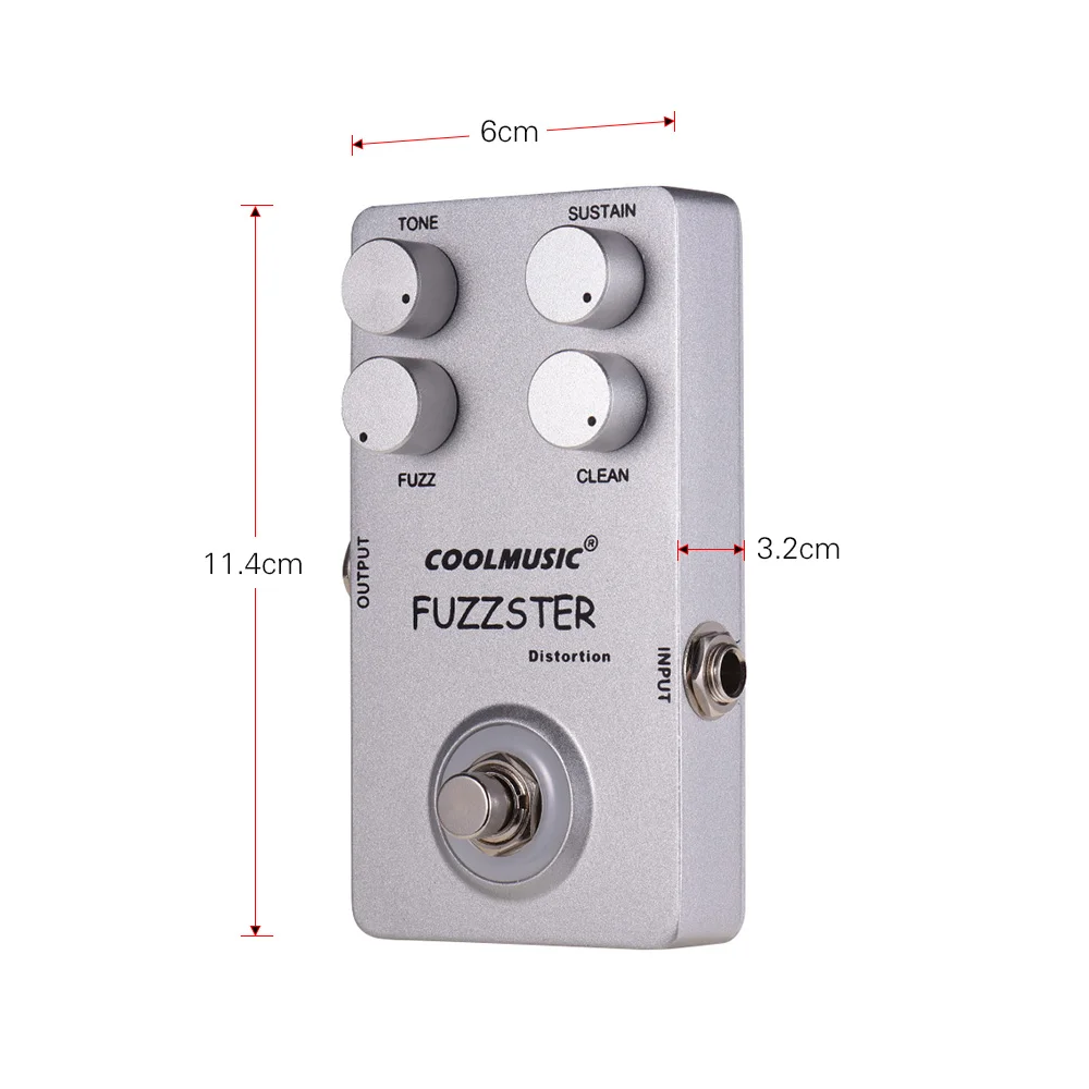 COOLMUSIC C FC1 Fuzzster искажений гитары педаль эффектов бас Fuzz для электрических гитар