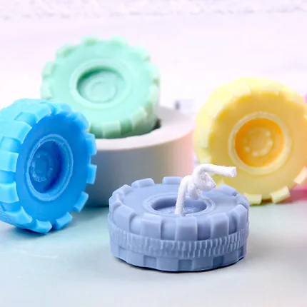 3D силиконовая форма для свечей DIY формы автомобильных шин мыла помадки торта