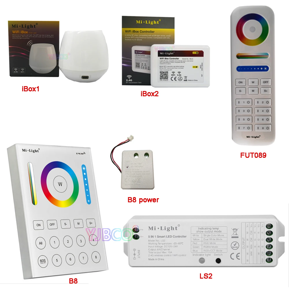 Mi Light Touch Panel Wall Controller DC12V 24V For 5050 RGB RGBW LED strip Lamp