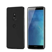 

Matte Black Case For Sony Xperia XZ3 Soft TPU Silicone Back Cover Shockproof Back Colored Cover for xperia Phone Case