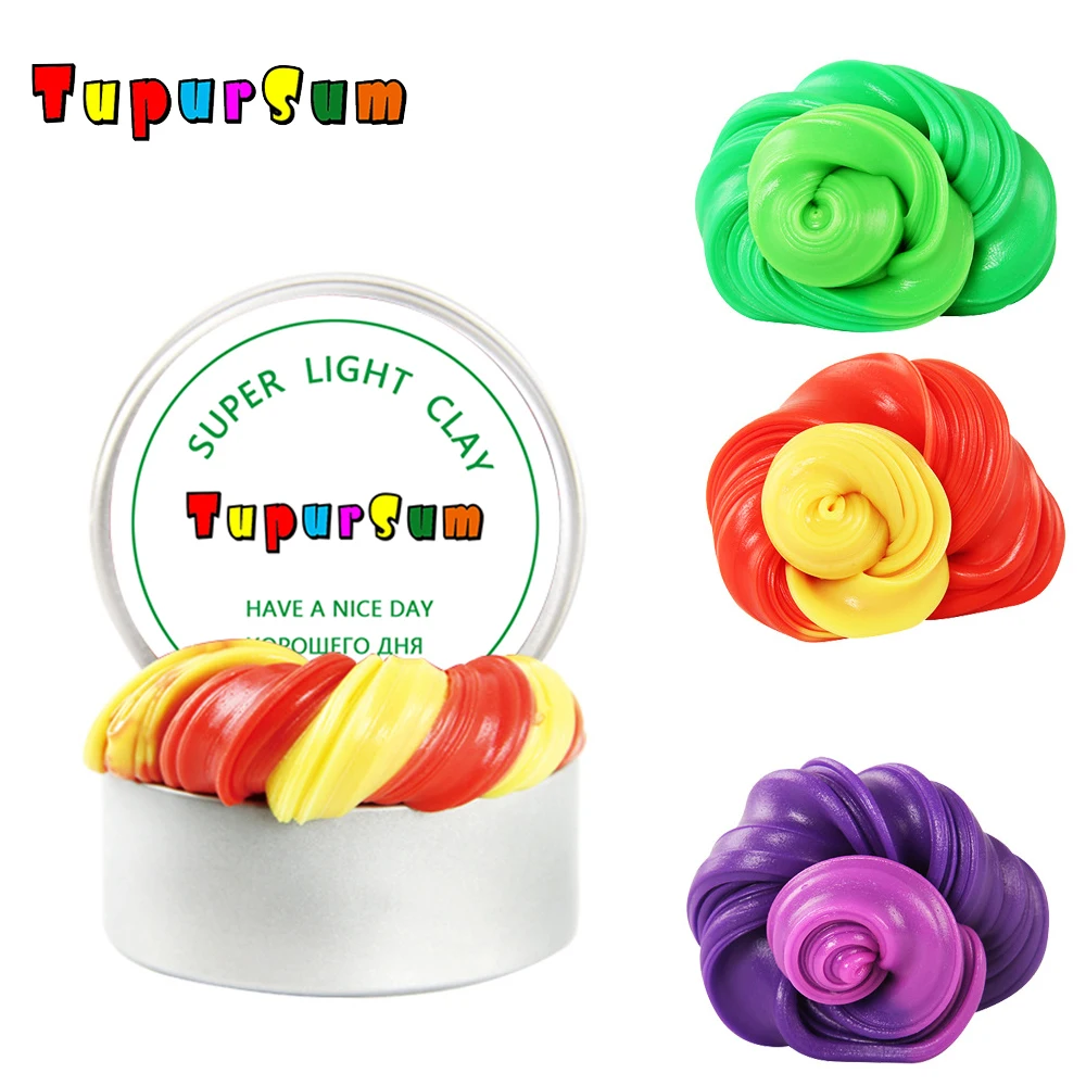 

Fluffy Slime Supplies Goo Gum Temperature Change Turns Color Slime Putty light Clay Fimo Plasticine Mud Air Soft Toys Kids Gift