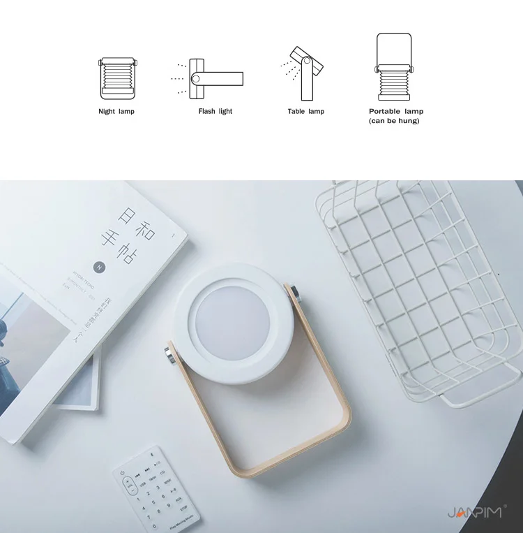 Multifunction LED Touch Dimmable Table Desk Lamp Outdoor Portable Hang Lantern 3D Foldable Night Light USB Rechargeable Table Light (2)