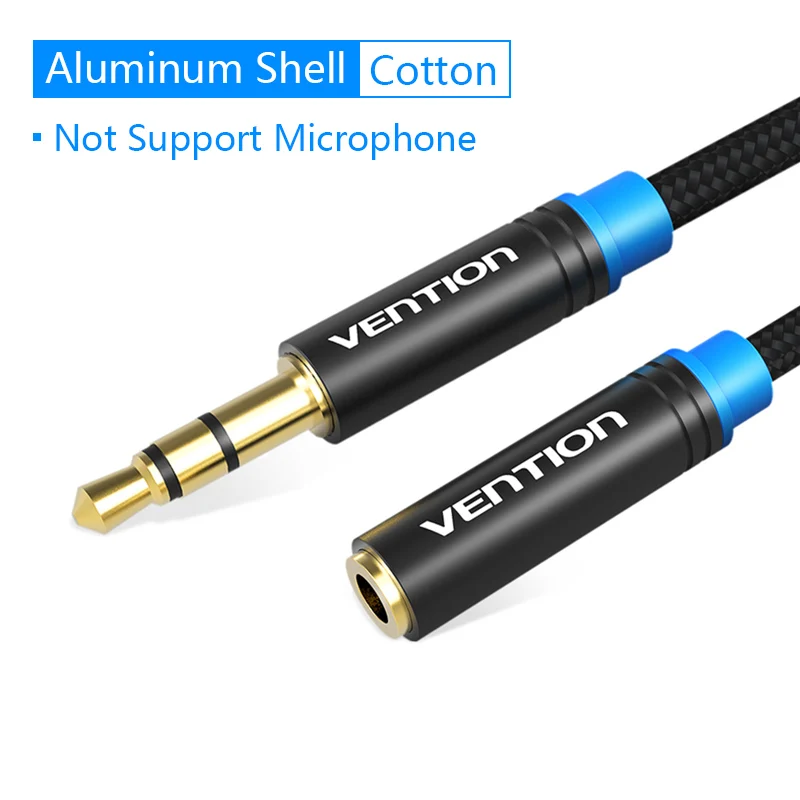 Cavo Audio Stereo Vention BHCBI Jack 3.5mm Maschio a Jack 3.5mm Femmina 3m Nero