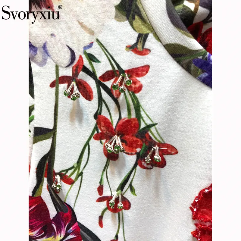 Preise Svoryxiu 2019 Neue frauen Sommer Blume Drucken Kurzarm T Shirts Mode Lässig Sicken Designer Tops Tees Weiblich