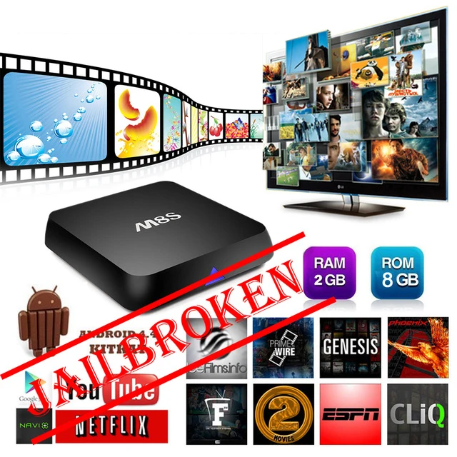Best M8S Android Smart JAILBROKEN TV Box Amlogic S812 4K 2G/8G Dual