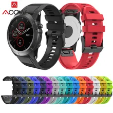 22 мм 26 мм силиконовый ремешок для часов Garmin fenix 3 HR fenix 5X fenix 3HR fenix 5 Plus быстросъемный сменный ремешок для браслета
