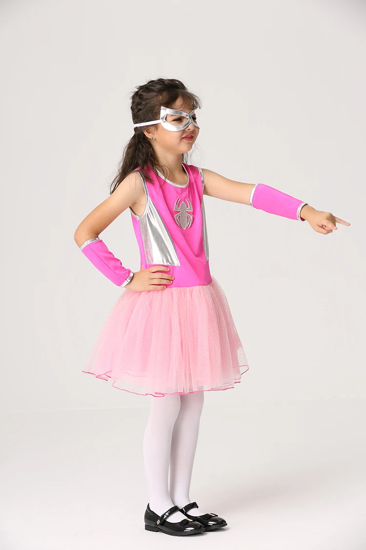EK207 Хэллоуин Дети платье для девочек одежда в виде паука для девочек Косплэй Аниме костюм паука