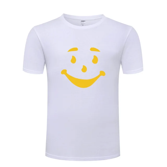 New Design Cute Smiley Face Print Men T Shirt Anime Cartoon T Shirts