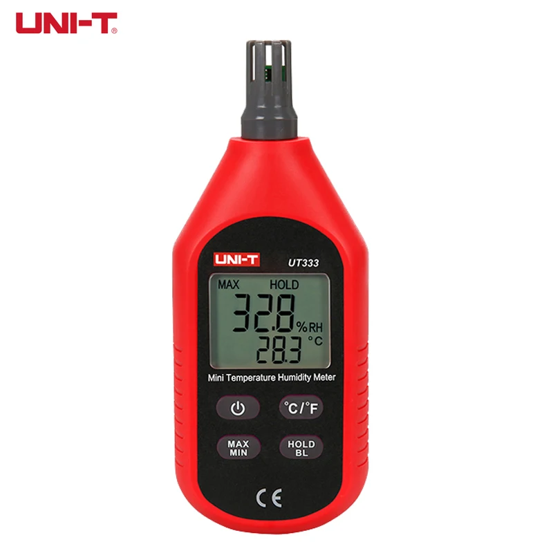UNI-T, электронный мини Измеритель температуры и влажности UT333, домашний, закрытый, уличный термометр, гигрометр, цифровой ЖК-дисплей