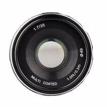 Meike MK-N1-35mm-f/1,7 35 мм f1.7 объектив с большой апертурой ручной фокусировки APS-C для Nikon 1 крепление J1 V1