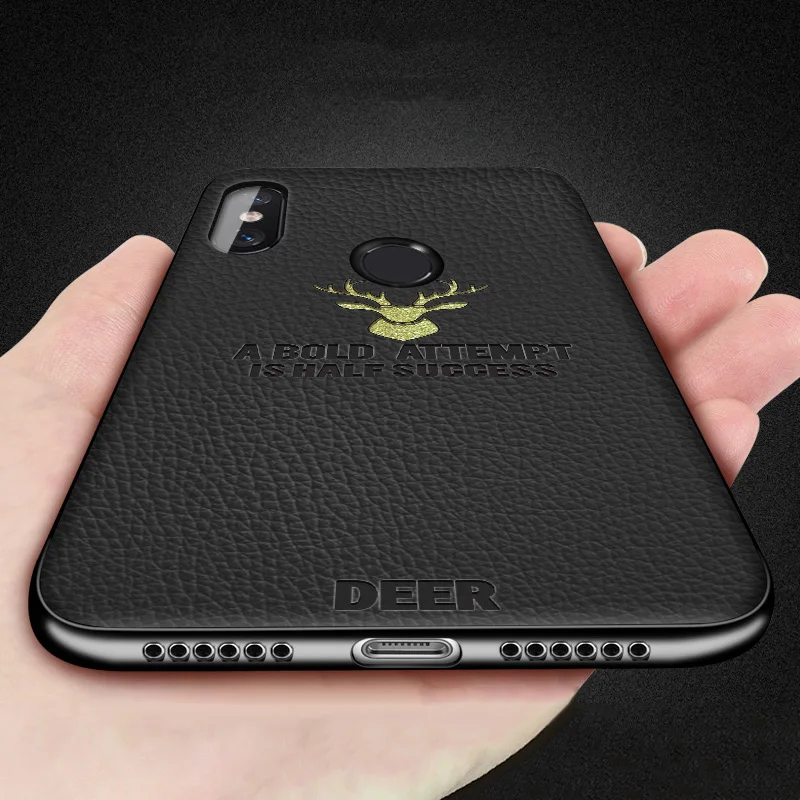 Leather Deer Case For Xiaomi Mi 8 Lite Mix 2 2S Max 3 Redmi Note 7 6 Pro 6A 5 4X Cover Plating Fitted Cases Business Back Fundas |