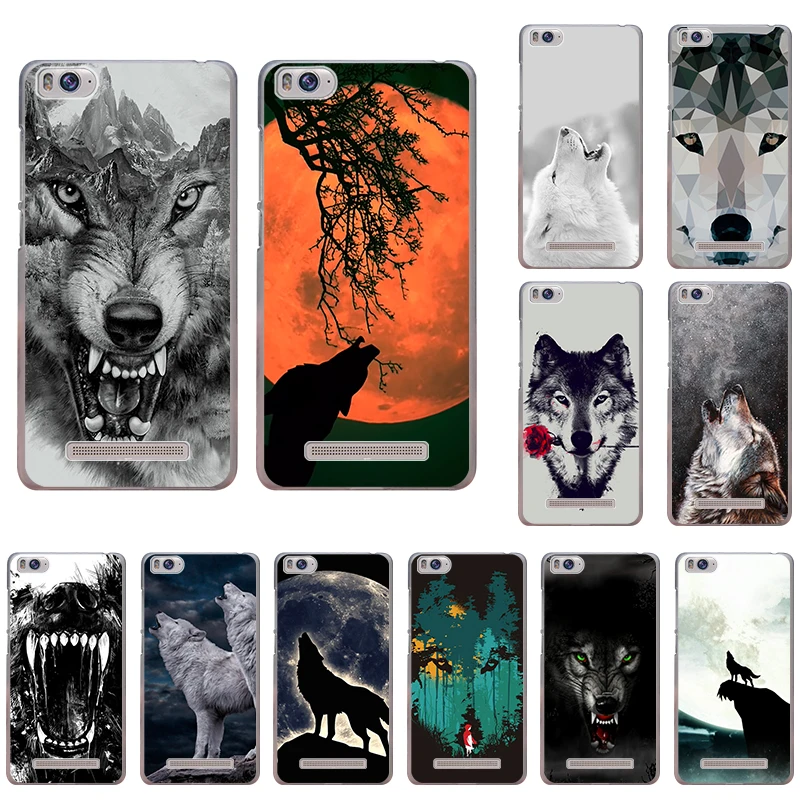 

Phone Case for xiaomi Mi 9 9se 8 8lite 6x 5x 6s Note3 Max3 Snow wolf moon clear Hard PC matte cases for Mix2S Black Shark POCOF1
