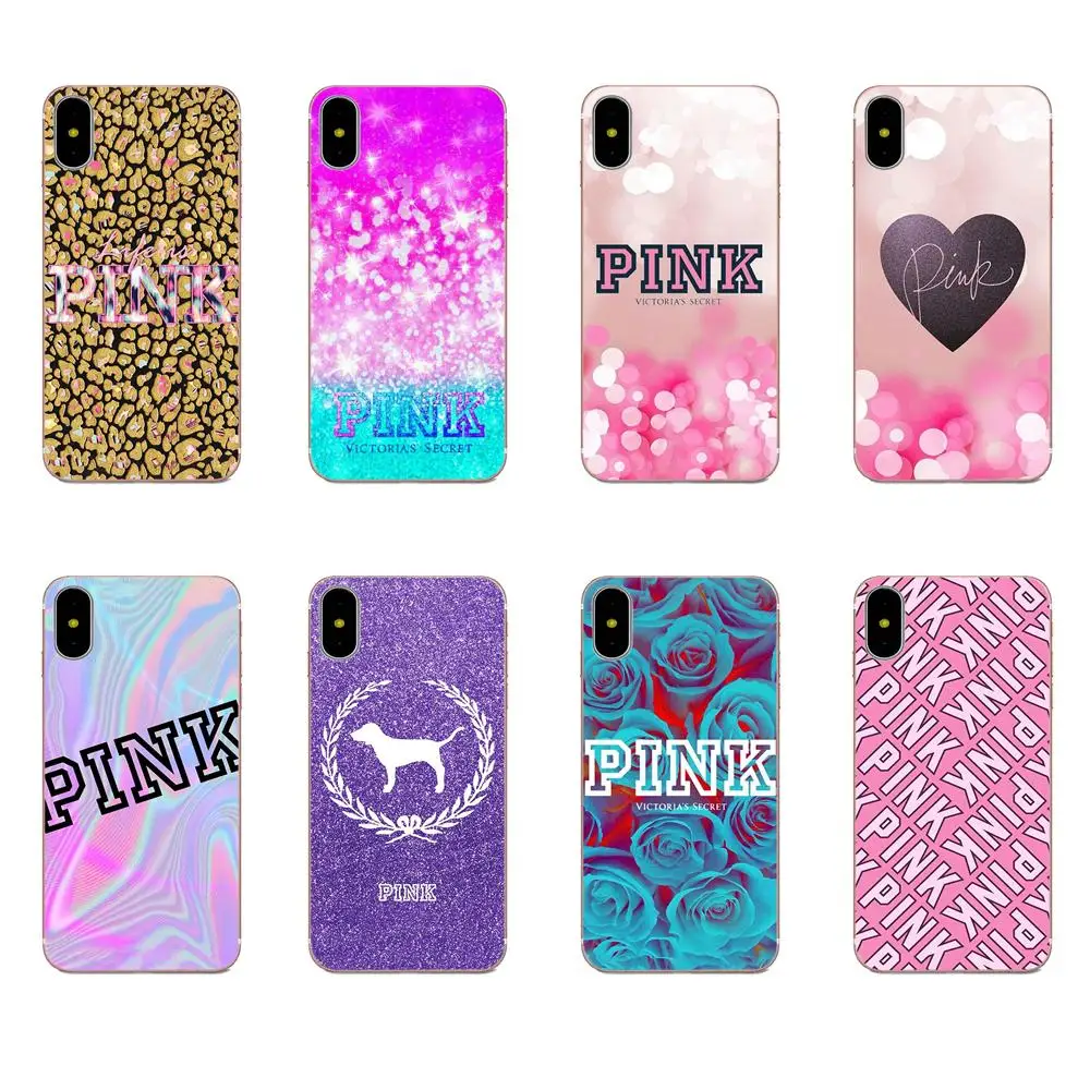 

For Apple iPhone 4 4S 5 5C 5S SE 6 6S 7 8 Plus X XS Max XR TPU Shell Victoria Secret Pink