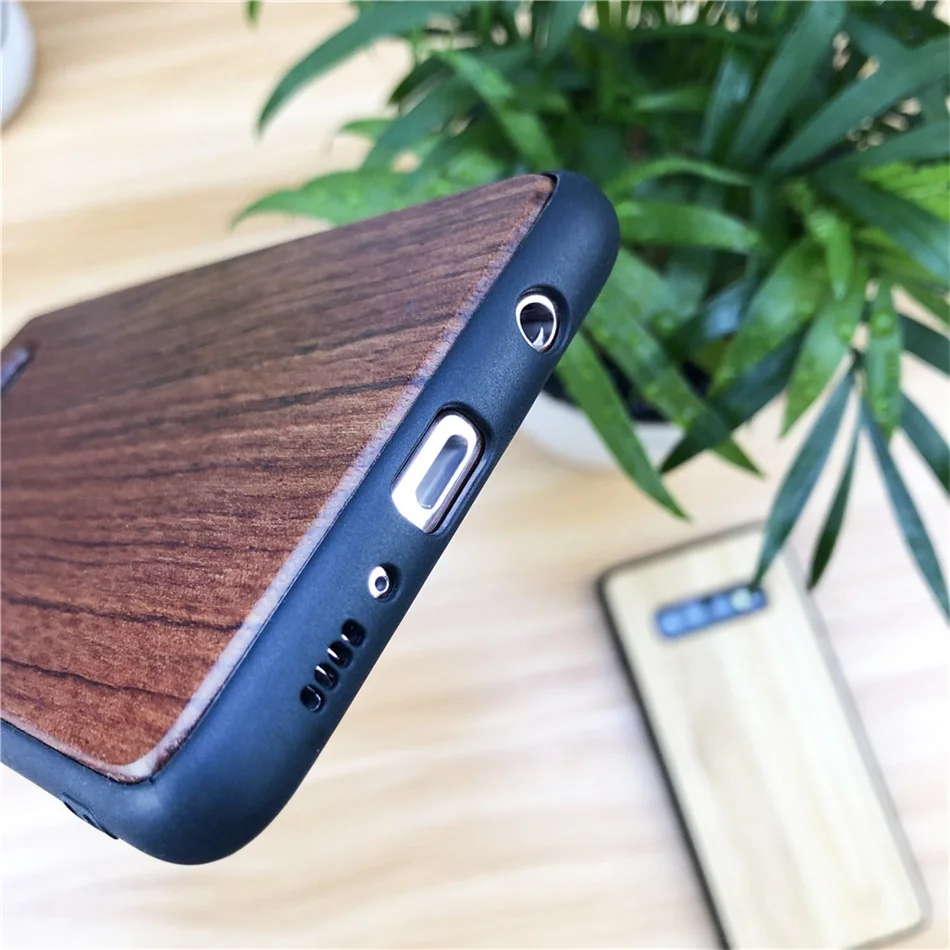 Чехол для телефона для samsung Galaxy Note 9, 8, 10 Plus, роскошный деревянный+ силиконовый чехол для samsung S10e, S10, S9, S8 Plus, S7 Edge, чехол