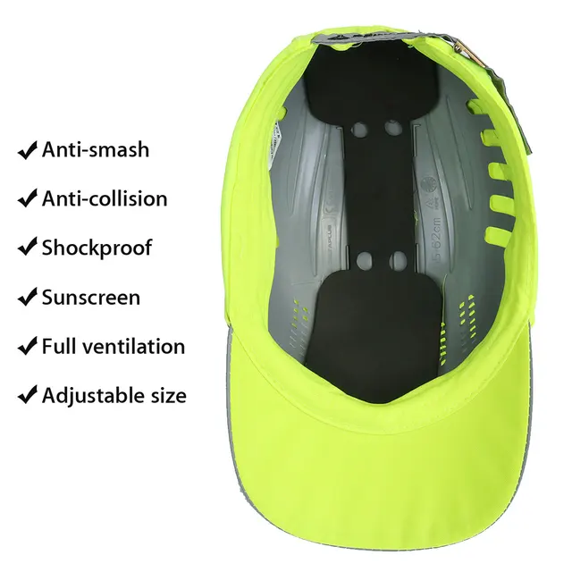 Fashion Sunscreen Cap Work Safety Helmet Breathable Security Anti-impact Light Weight Construction Helmet Self Defense Weapons