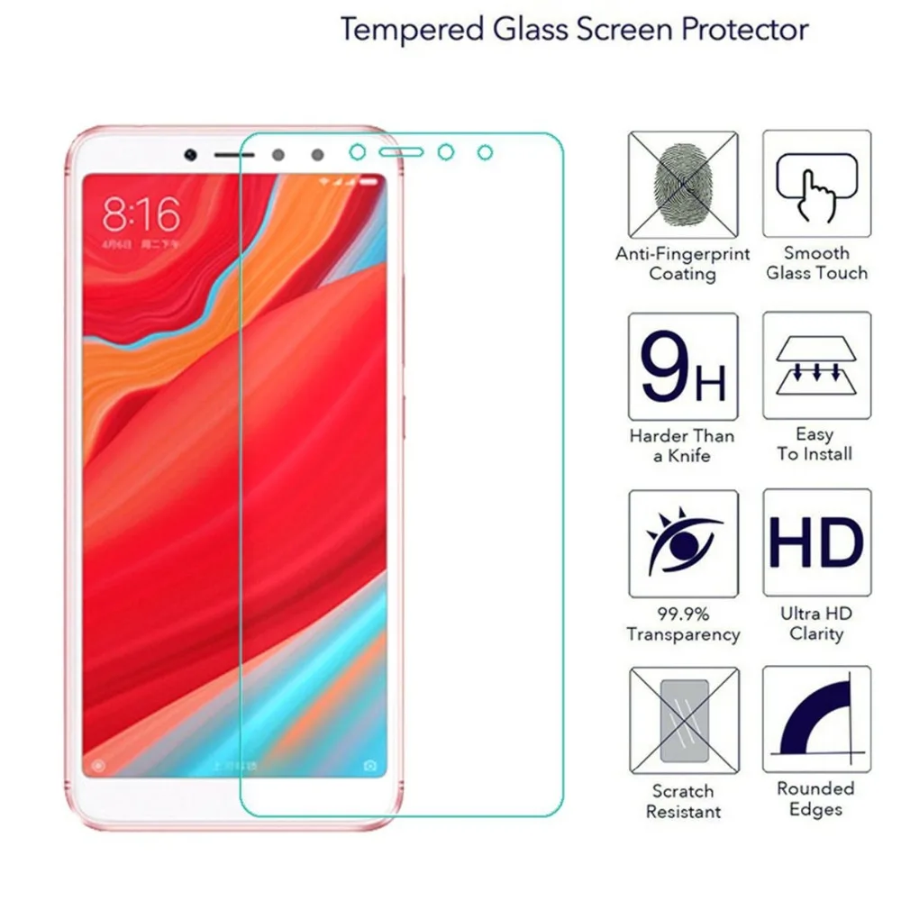 

New 2.5D HD Tempered Glasses for Xiaomi Redmi S2 Y2 Tempered Glass Screen Protector Ultra Clear Scratch Resistant
