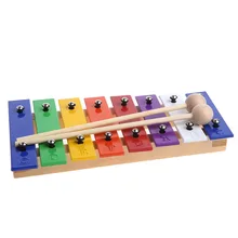 8 Notes Wooden Children Kid Xylo-phone Glockenspiel Musical Instrument Music Toy New #K4UE# Drop Ship