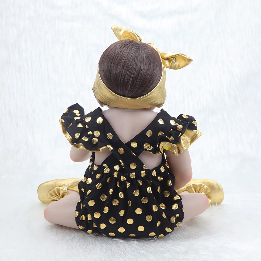 Силиконовые куклы reborn baby для всего тела девочек светлые волосы 22 дюйма menina silicone 55
