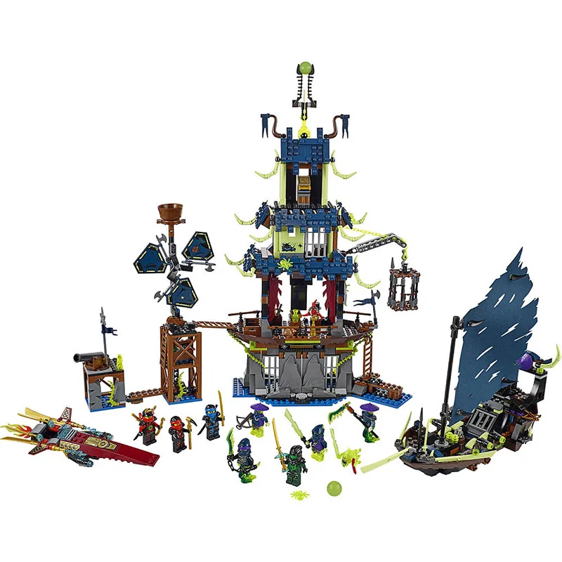 

1069Pcs Ninjagoed City Of Stiix Masters Spinjitzu Model 10401 Building Blocks Compatible Legoings 70732 Action Figures Kid Toys