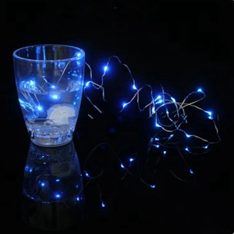 2M 20 LED Battery Operated LED Copper Wire String Lights for Xmas Garland Party Wedding Decoration Christmas Fairy Lights