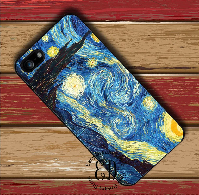 

Vincent Van Gogh The Starry Night case for iphone X XR XS Max 4 5s 6s 7 8 plus Samsung j7 s10 s6 s7 s8 s9 edge plus note 5 8 9