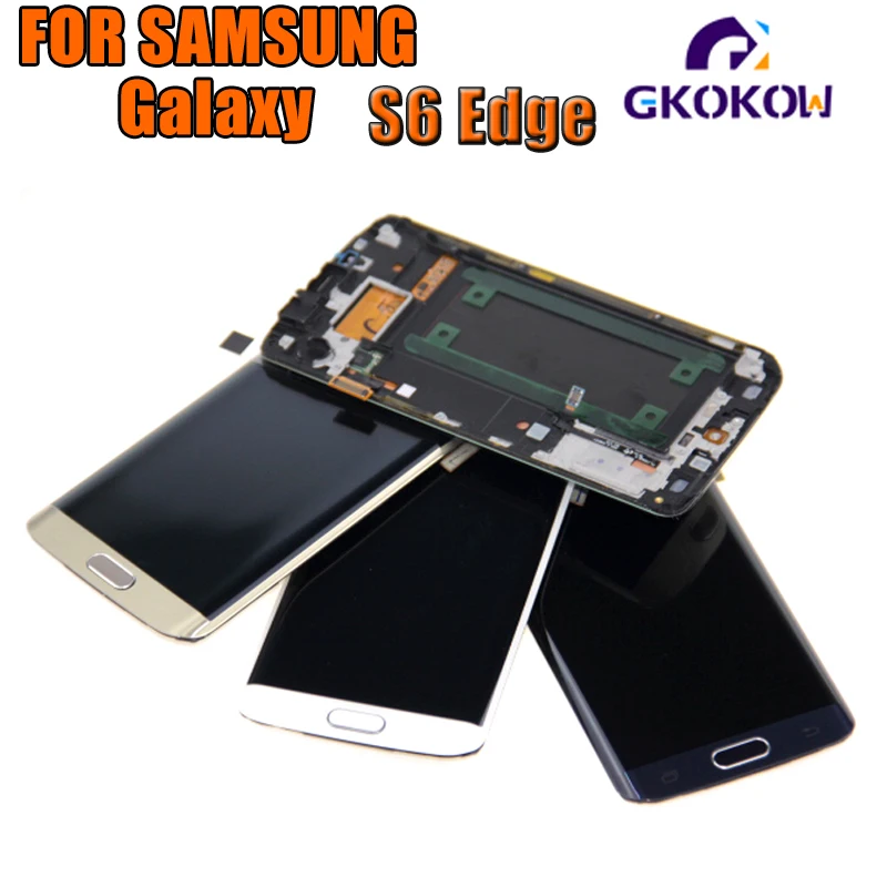 Для samsung Galaxy S6 Edge lcd G925 G925F дисплей сенсорный экран сборка Замена для samsung S6 Edge lcd